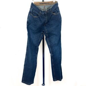 Duluth Trading Co Flex Ballroom Jeans Relaxed Fit Dark Wash Mens Size 36x32 Nice